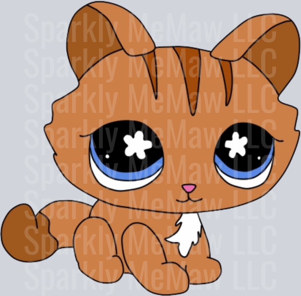 Cute Orange Tabby Kitten with Big Blue Eyes UV DTF Decal