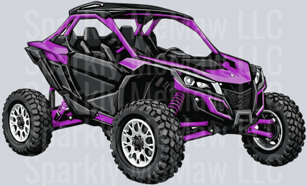 sxs front purple UV DTF Decal