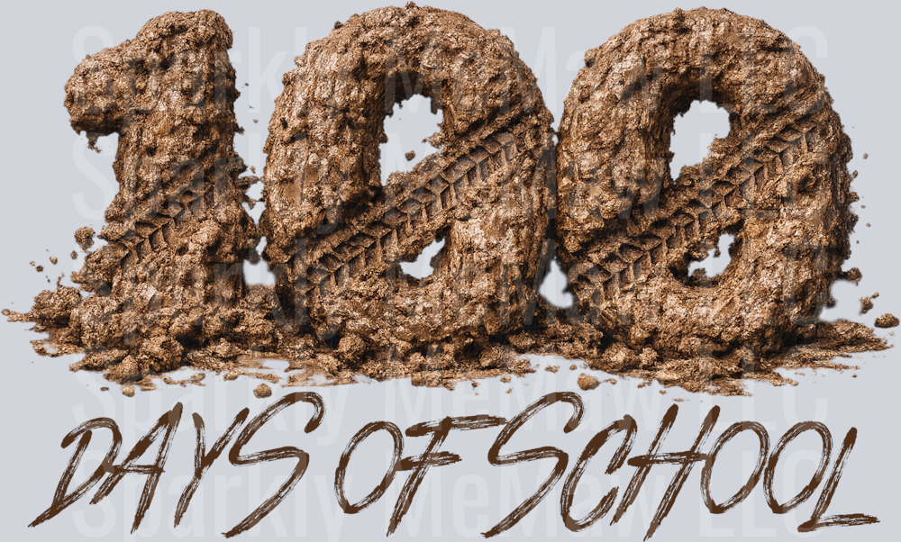 100 days mud UV DTF Decal