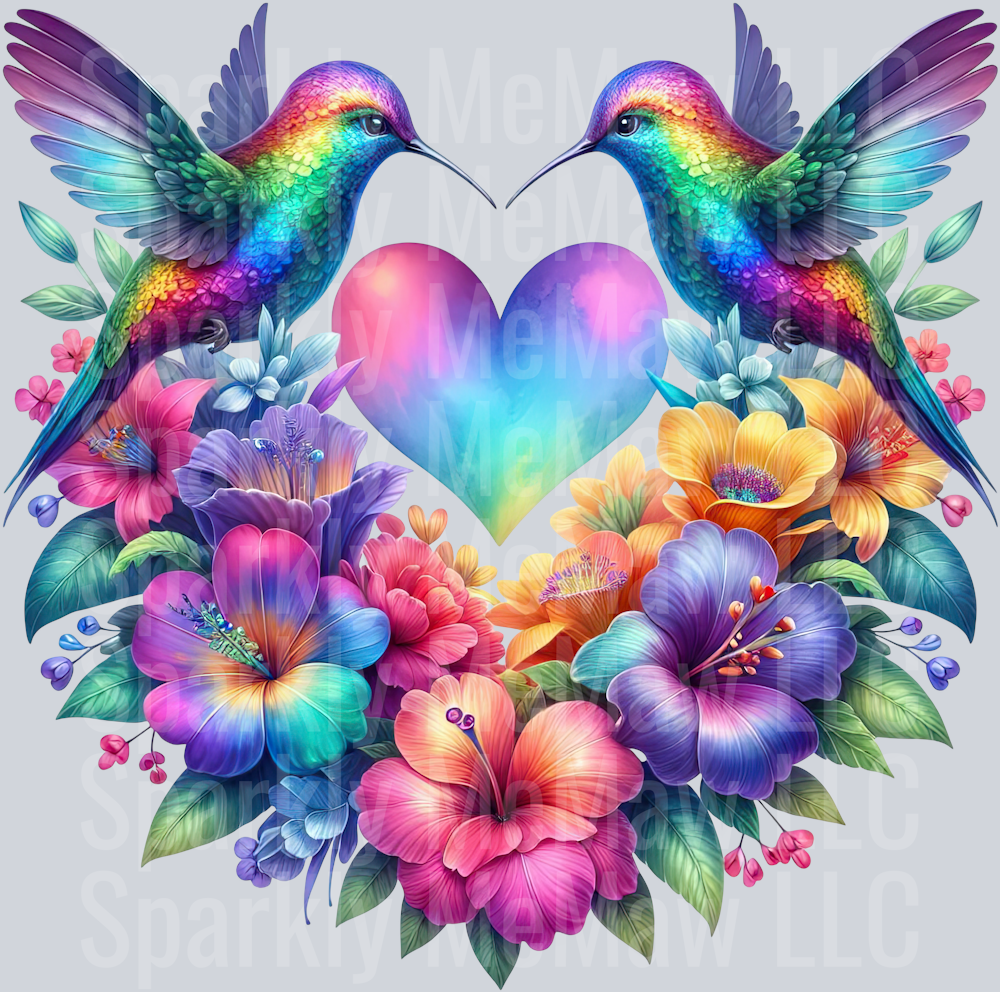 65 Hummingbird Clip Art UV DTF Decal