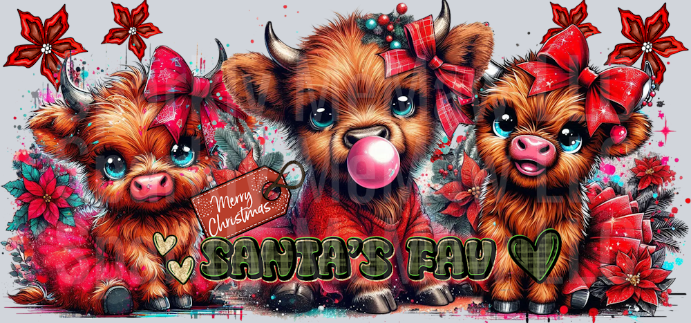 Santas Fav UV  DTF 16 Oz wrap