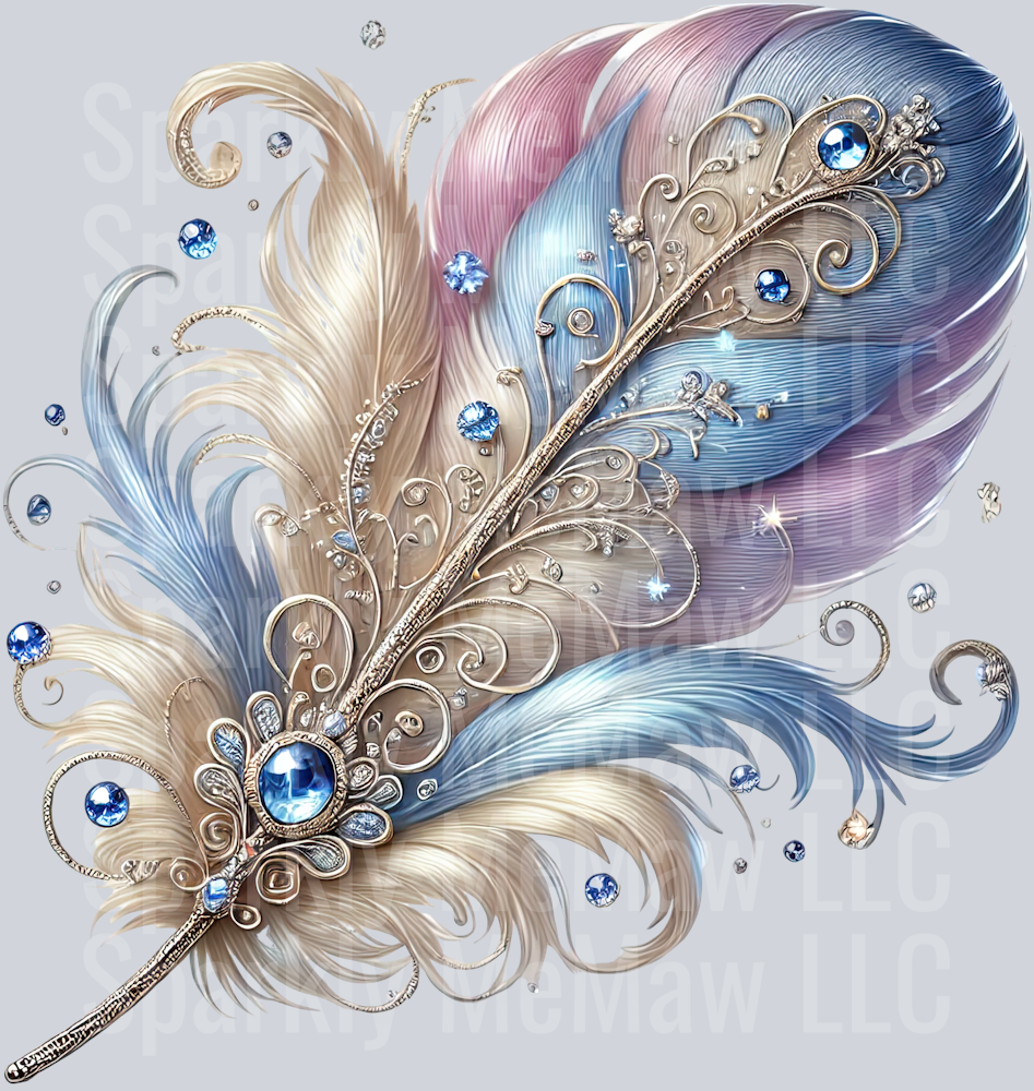 27 Fancy Feathers UV DTF Clip Art Decal