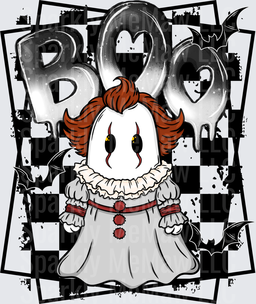 Pennywise Ghost Boo Halloween UV DTF Decal