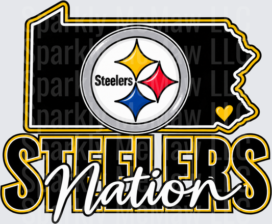 Pittsburgh Steelers Nation Pennsylvania UV DTF Decal