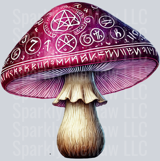 Fantasy Mushroom UV DTF Clipart Decal 2