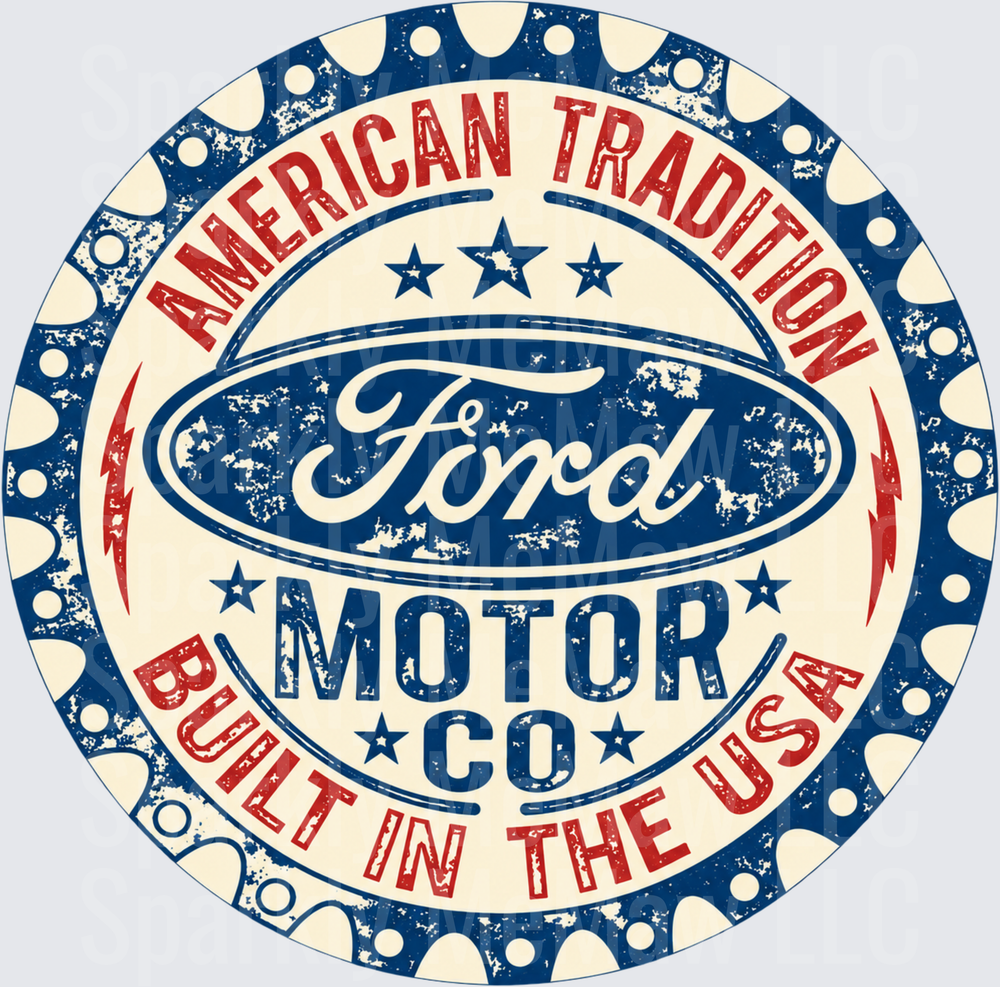 Ford Motor Co American Tradition DTF Transfer for Fabrics