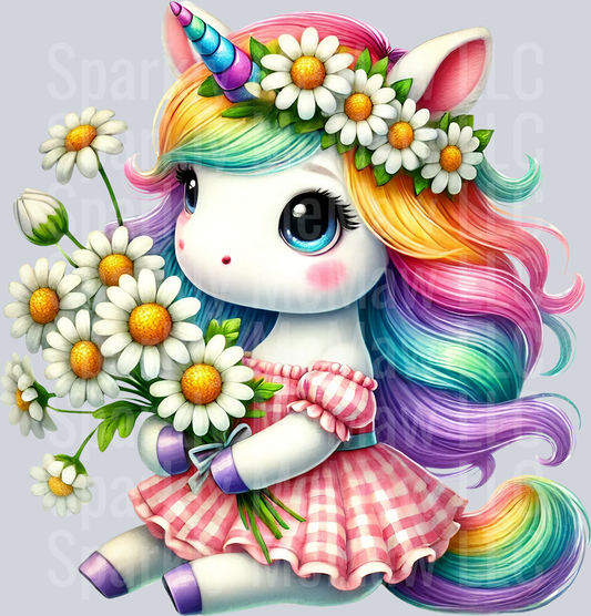 kawaii unicorn 8 Clip Art UV DTF Decal