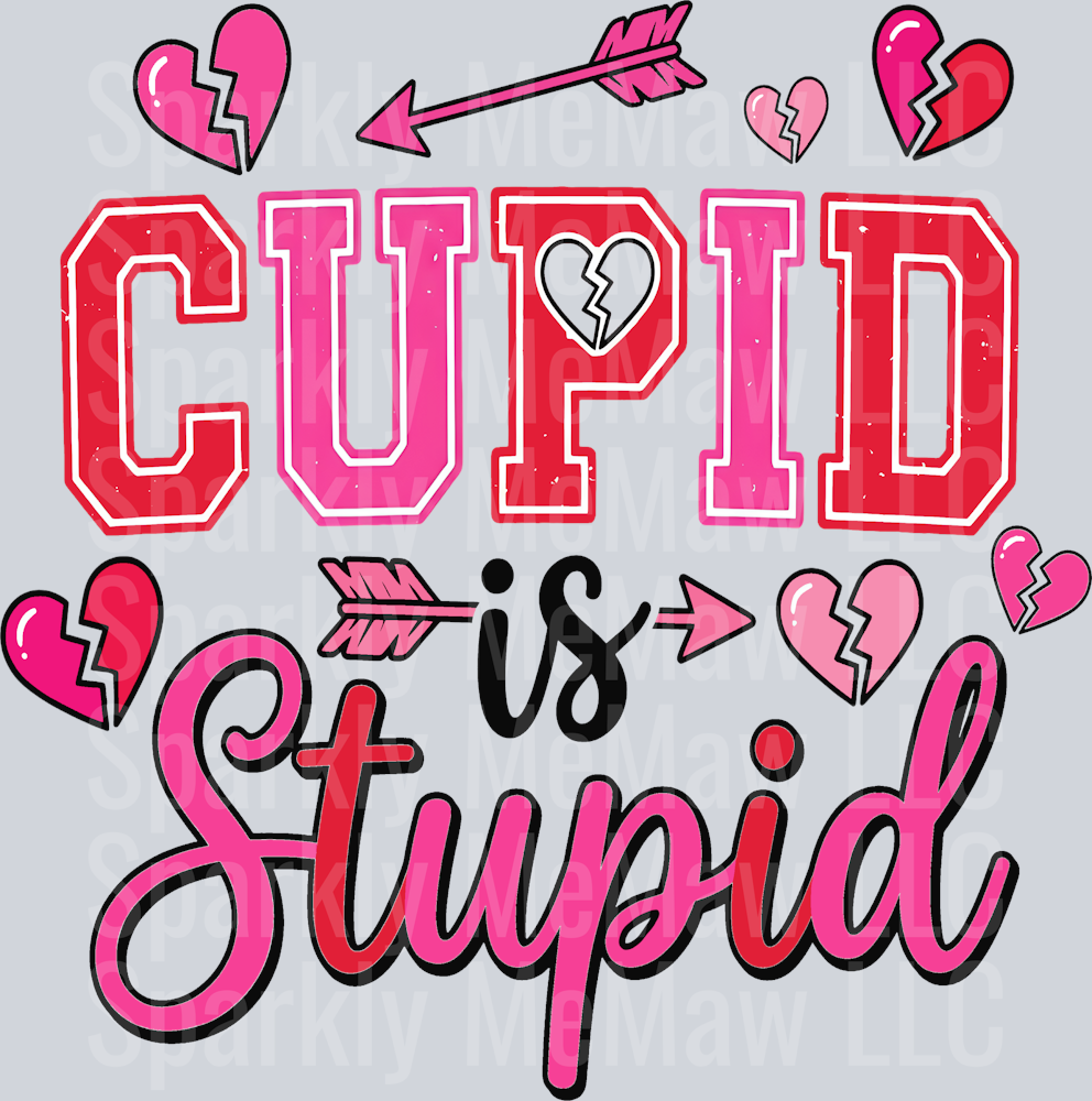 Cupid is stupid  DTF Transfer