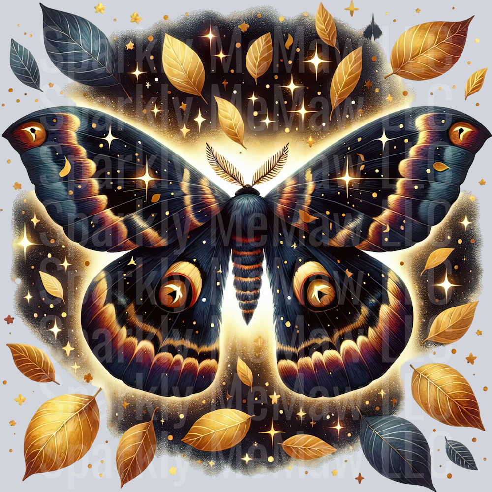 18 Nocturne Moth ClipArt Decal