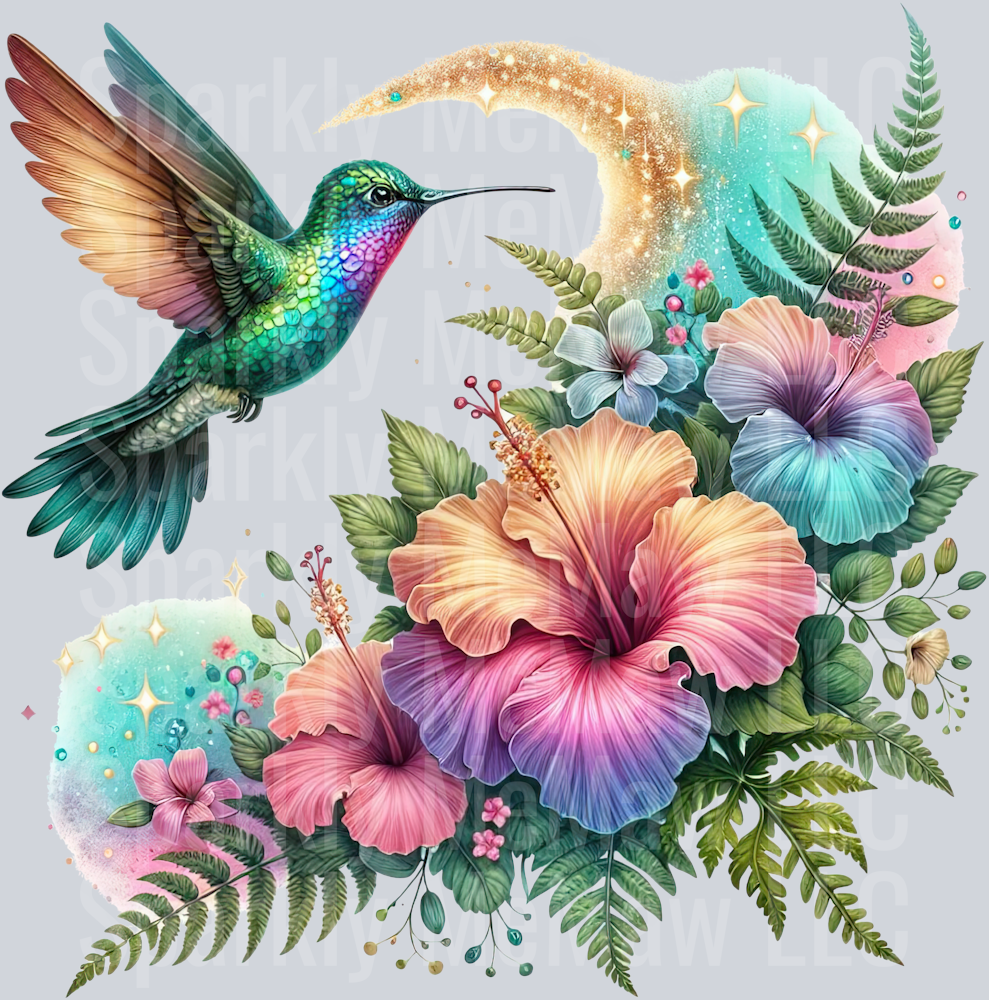24 Hummingbird Clip Art UV DTF Decal