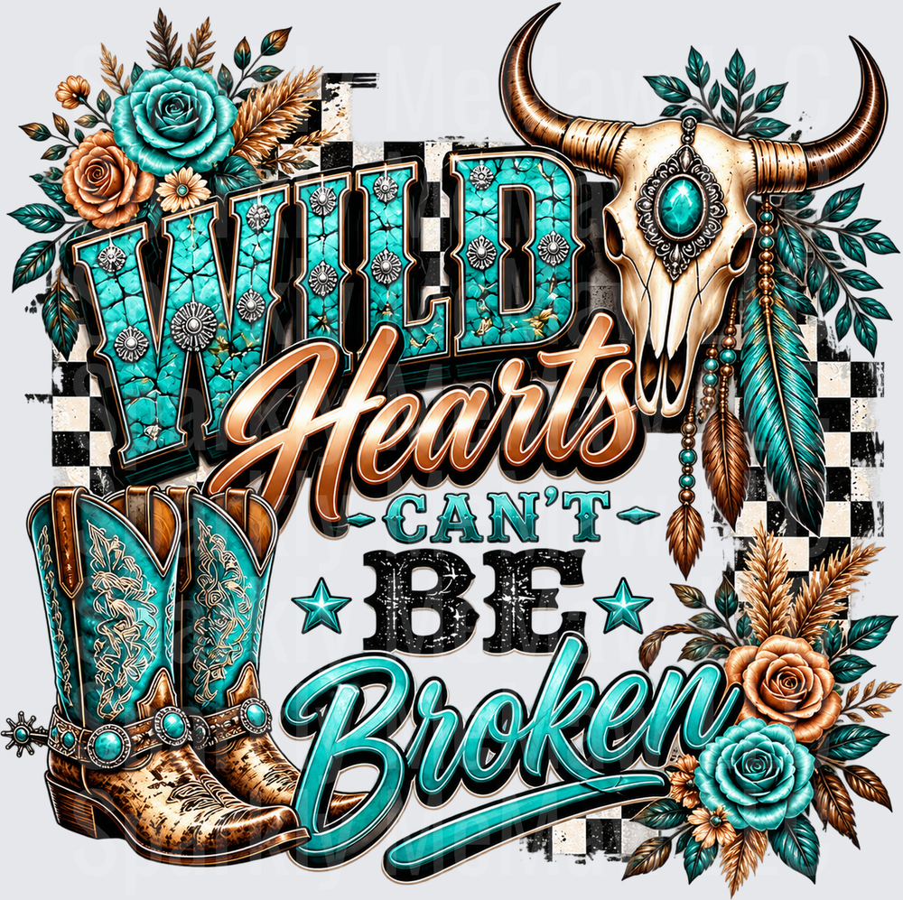 Wild Hearts Can't Be Broken UV DTF Decal