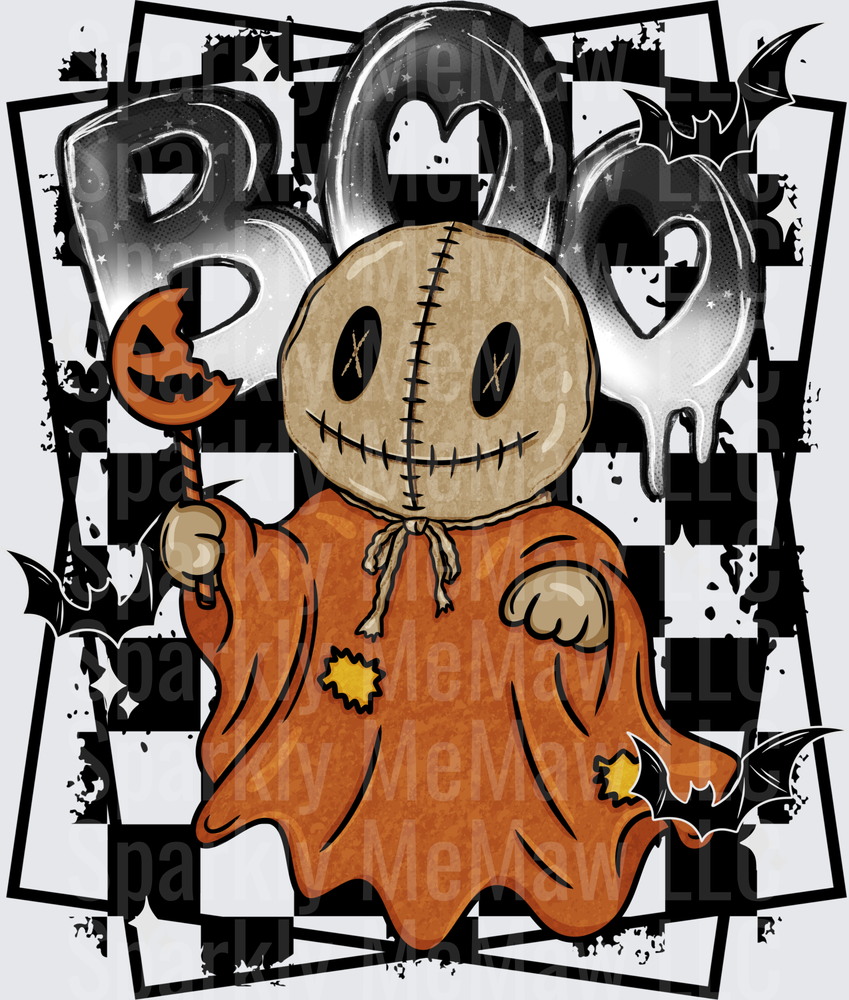 Sam Halloween Boo Ghost Doll UV DTF Decal