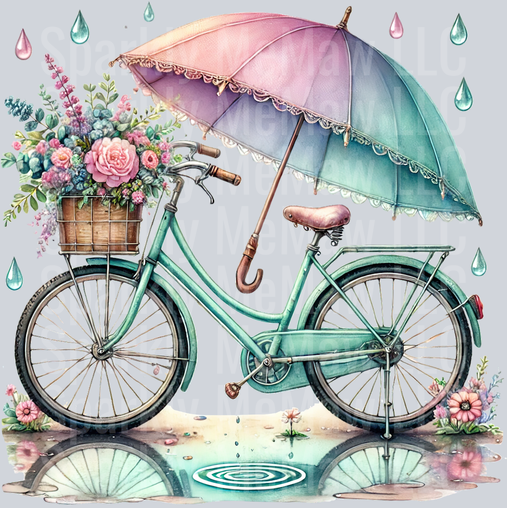24 April Showers UV DTF Clip art Decal