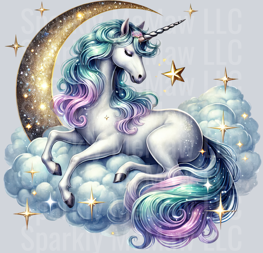 Starry Unicorn ClipArt Decals 1