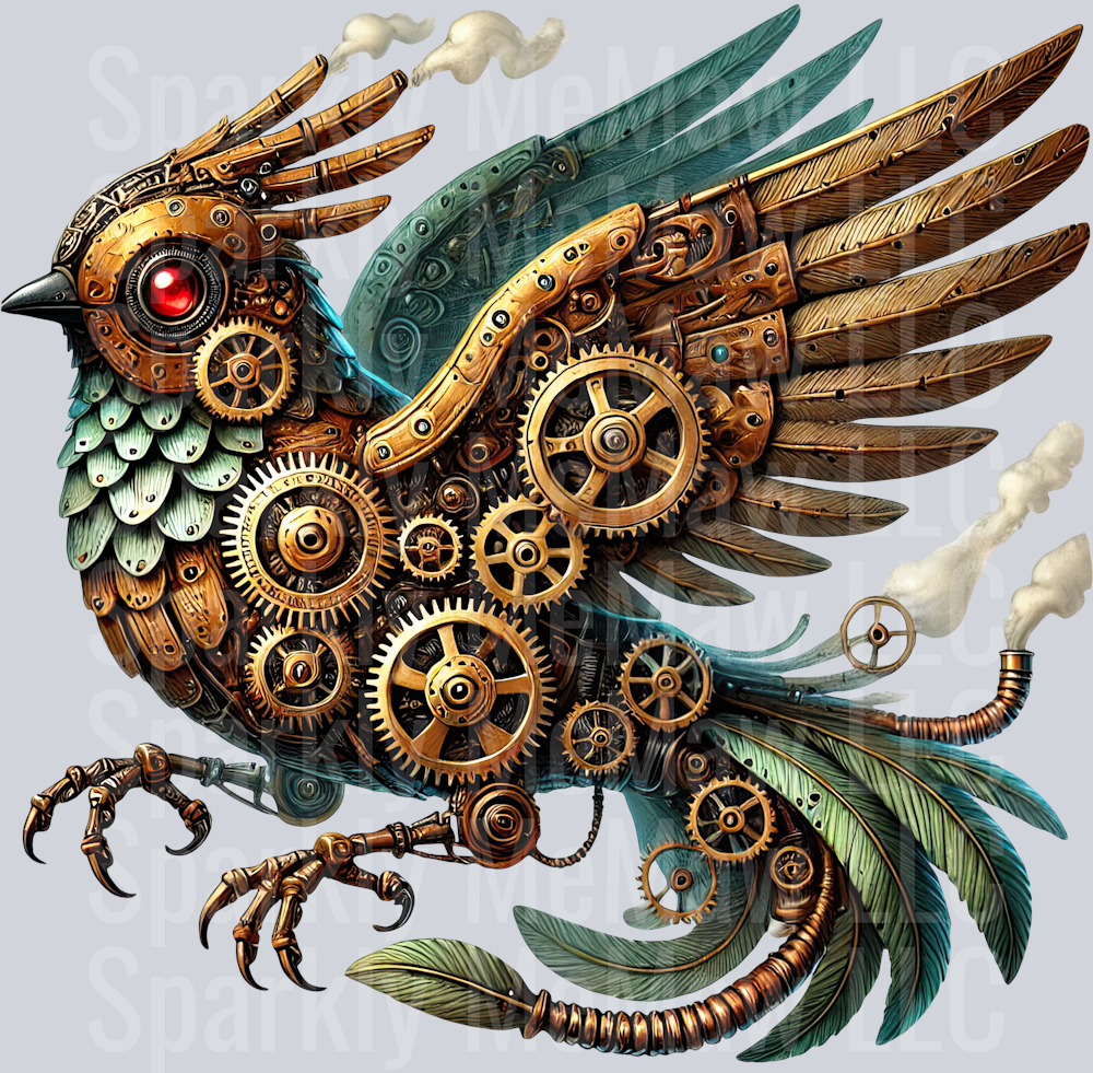 Steampunk Clip Art UV DTF Decal  7