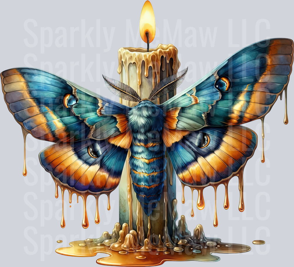 35 Nocturne Moth ClipArt Decal