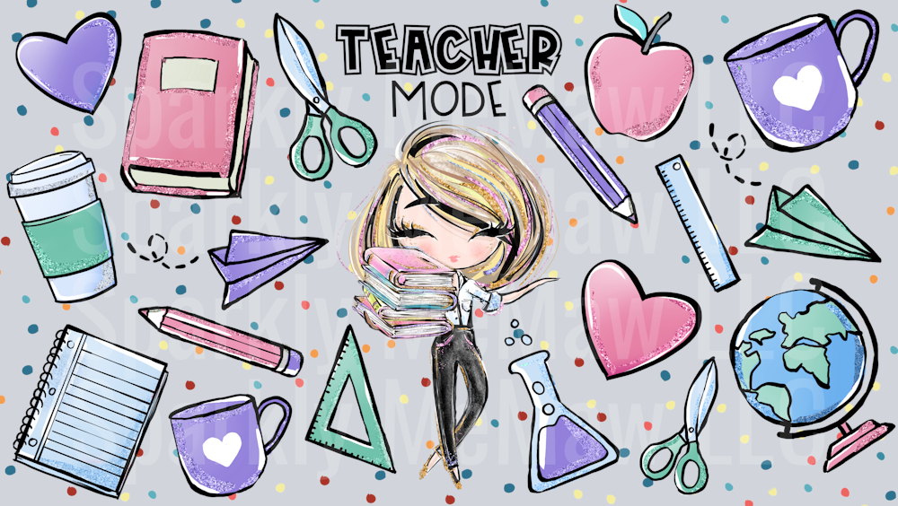 Teacher 3 16 oz UV DTF Wrap