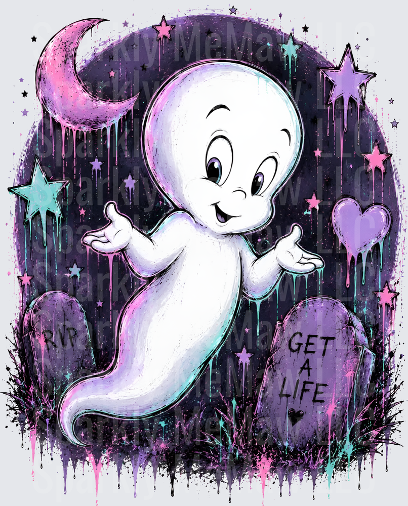 Casper Get A Life UV DTF Decal