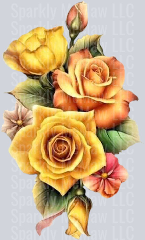 yellowrose1 clip art Decal
