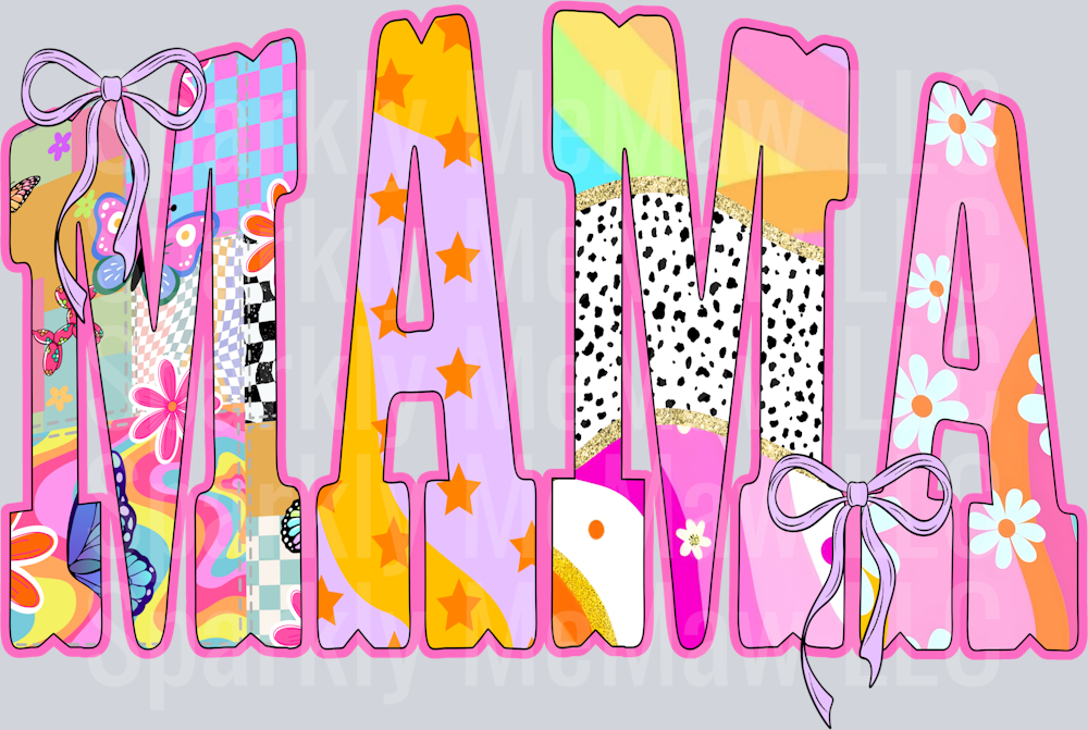 Mama (5) DTF TRANSFER (FABRICS)