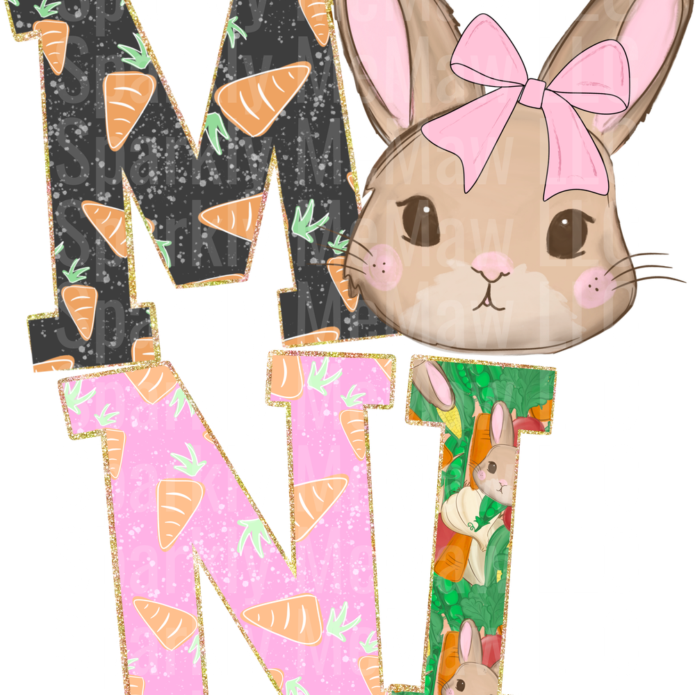 Mini_Bunny DTF Transfer (Fabrics)