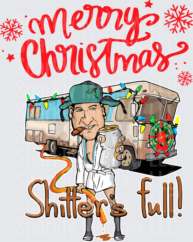 Cousin Eddie Christmas Vacation Shitter's Full UV DTF Decal