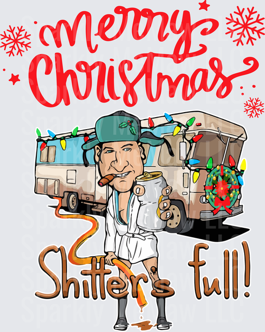Cousin Eddie Christmas Vacation Shitter's Full UV DTF Decal