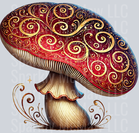 Fantasy Mushroom UV DTF Clipart Decal 22