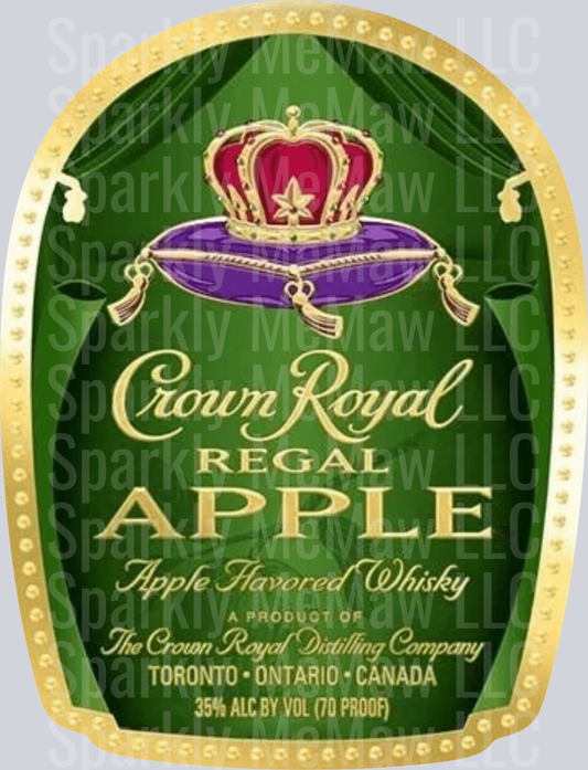Apple_Crown Royal UV DTF Decal