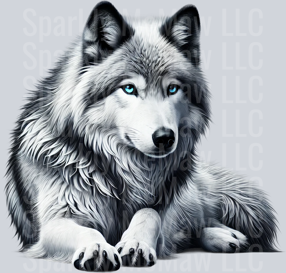 wolf 3 Clip Art UV DTF Decal