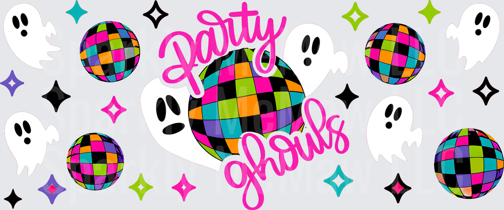 Party Ghouls Disco Halloween UV DTF Wrap