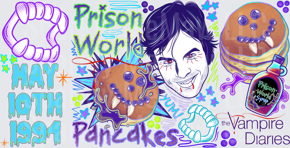 Prison World May 10th 1994 Vampire Diaries Kai Parker Pancakes UV DTF Wrap