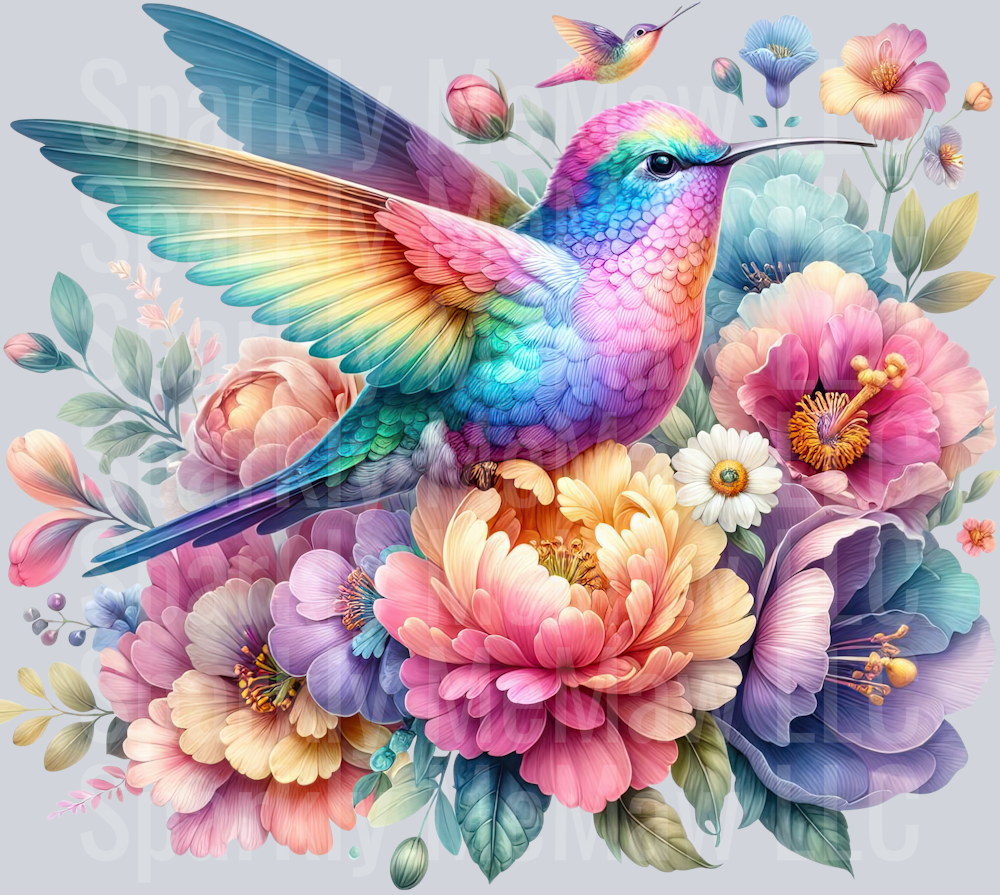 72 Hummingbird Clip Art UV DTF Decal