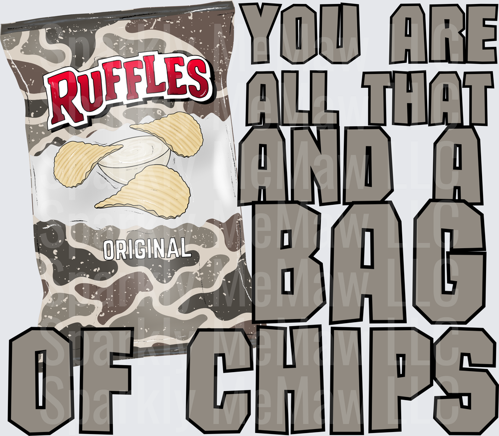You Are All That And A Bag Of Chips Ruffles Snack UV DTF Decal