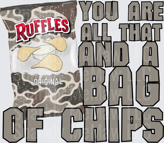 You Are All That And A Bag Of Chips Ruffles Snack UV DTF Decal