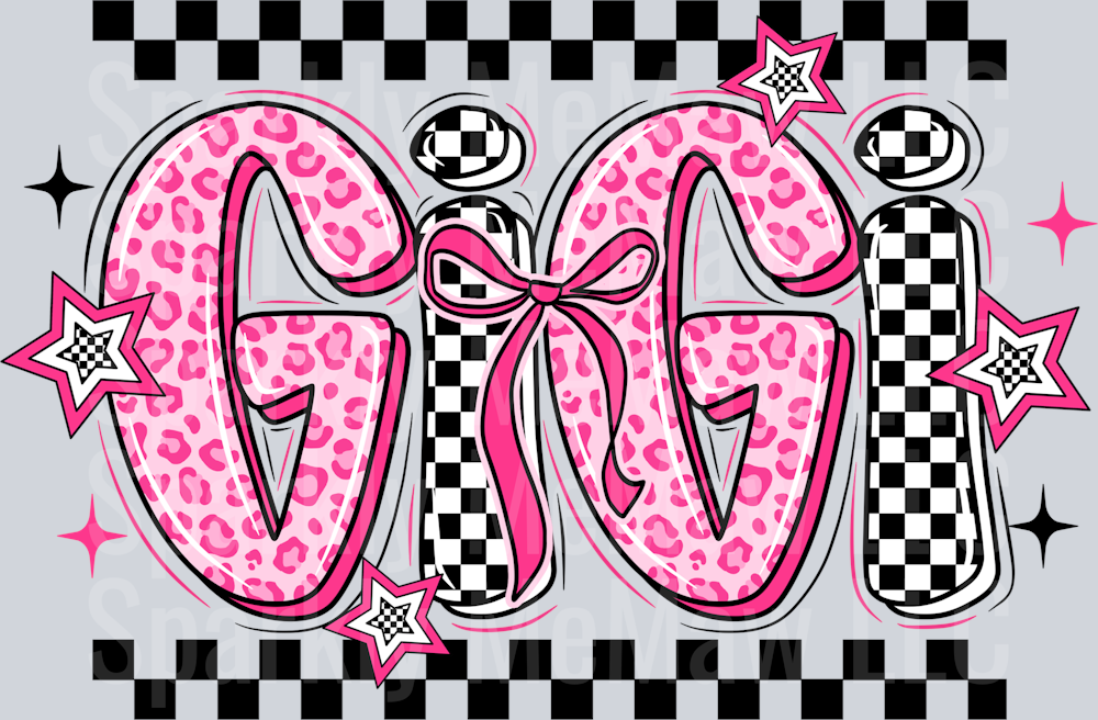 Gigi Checkered UV DTF Decal