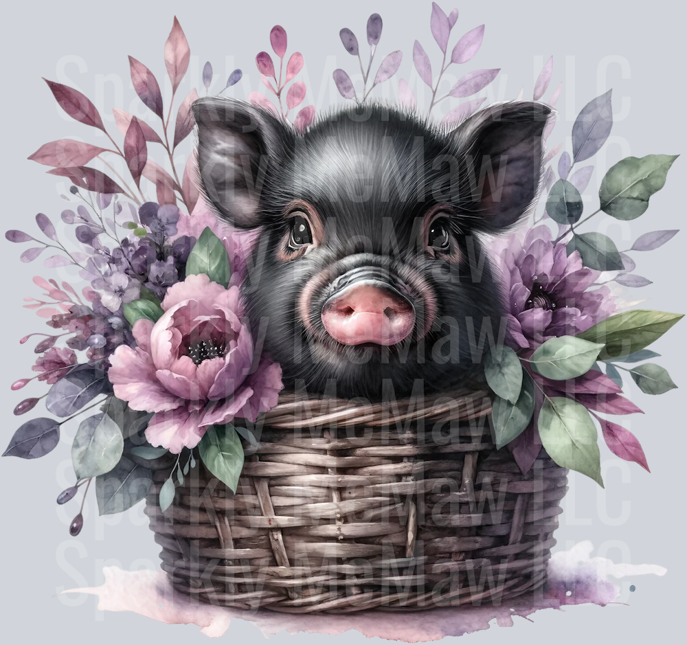 Pig 8 Clip Art UV DTF Decal