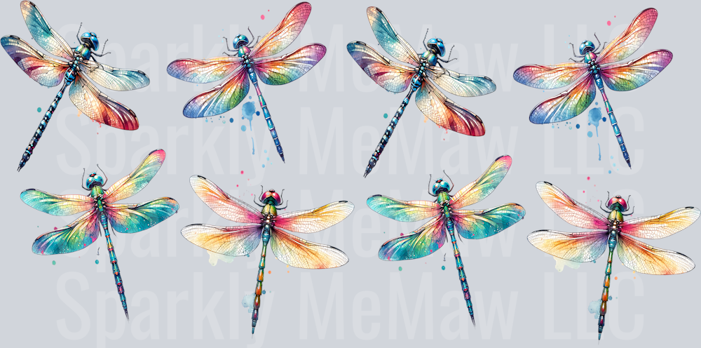 Dragonfly 16 oz Glass Tumbler Wrap-4