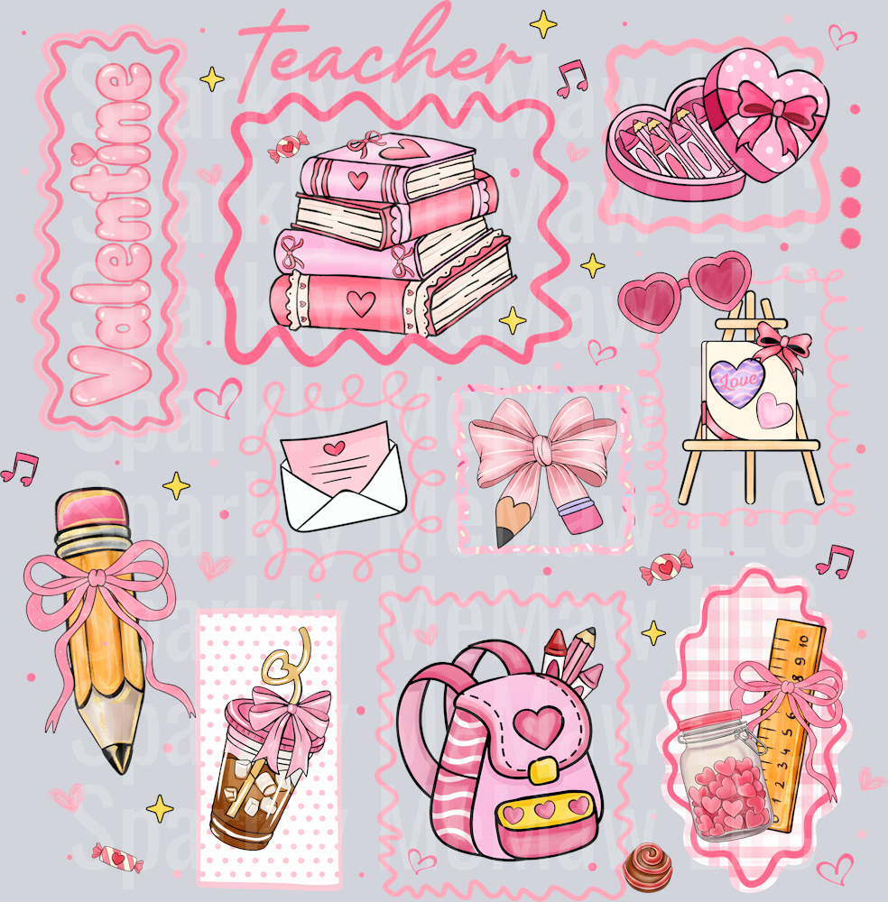 Valentine 1 10x0 UV DTF Element Sheet