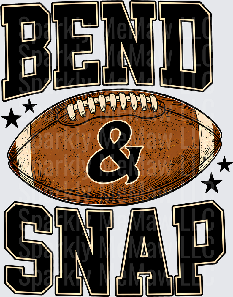 Bend & Snap Football This is a UV DTF Decal