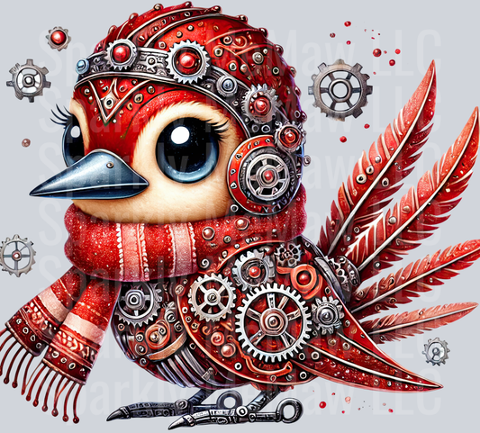 Red Road Runner SteamPunk UV DTF Decal 7