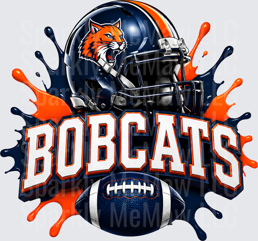 Bobcats Football Helmet UV DTF Decal