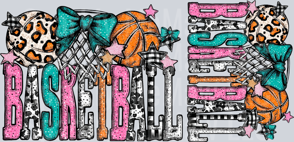 Basketball UV DTF Decal Set 4.5 and 3.5 inches