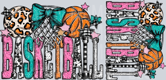 Basketball UV DTF Decal Set 4.5 and 3.5 inches
