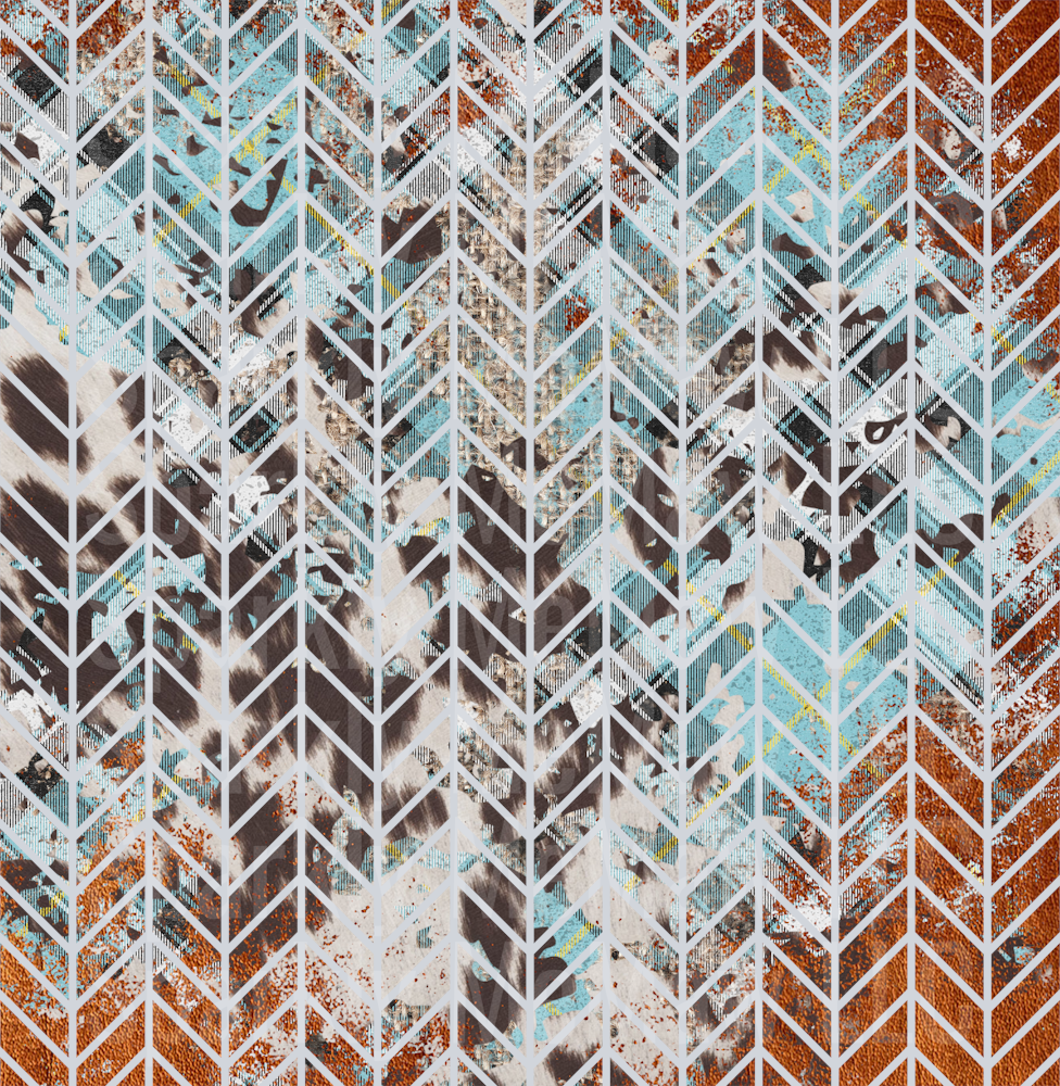 Plaid Leather Cowhide 10x10 UV DTF Patterned Sheet