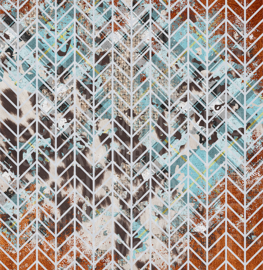 Plaid Leather Cowhide 10x10 UV DTF Patterned Sheet