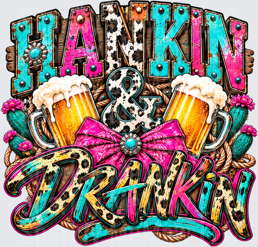 Hankin & Drankin Western Beer DTF Transfer for Fabrics