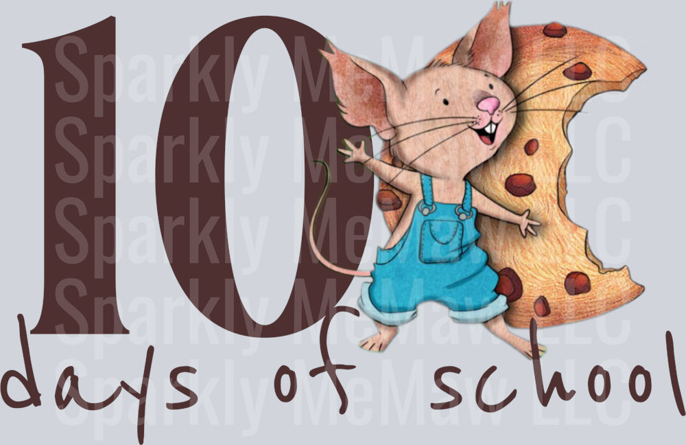 mouse cookie 100 days UV DTF Decal