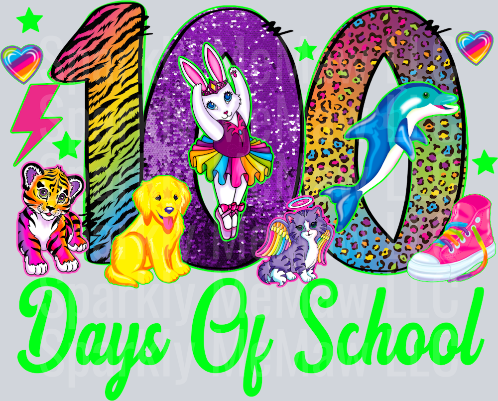 100 day school LF UV DTF Decal