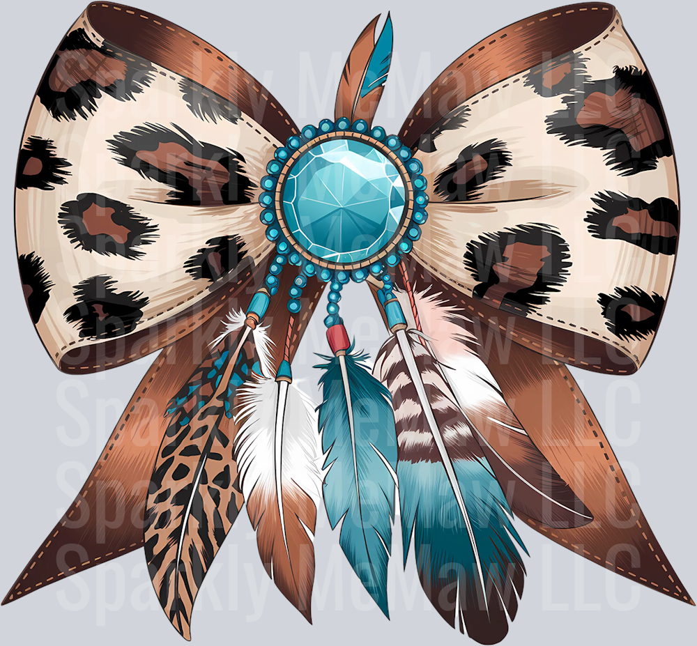 Cowhide Bow   UV DTF Decal